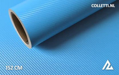 Carbon li. blue 3D wrapping foil 152CM