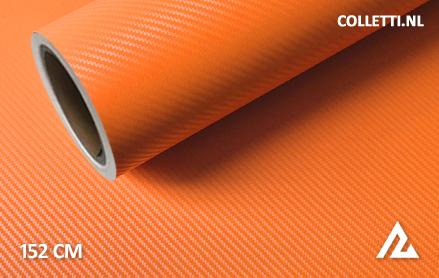 Carbon orange 3D wrapping foil 152CM