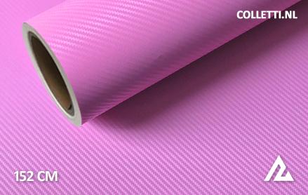 Carbon pink 3D wrap film 152CM