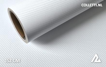 Carbon white 3D wrapping foil 152CM