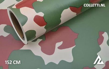 Camouflage green brown wrap foil 152CM