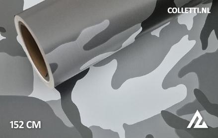 Camouflage black and white wrapping foil 152CM