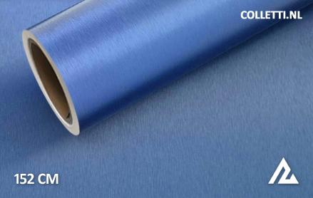 Brushed alu blue wrapping foil 152CM