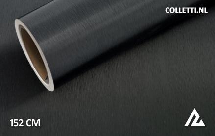 Brushed alu black wrapping foil 152CM