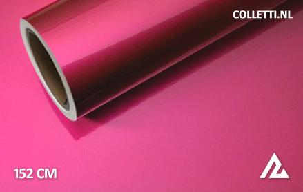 Gloss metallic pink fuchsia wrap film 152CM