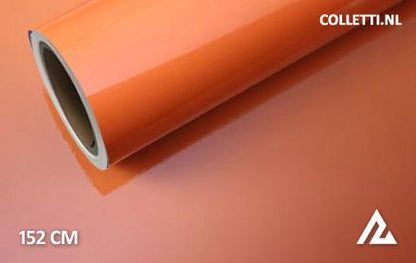 Glossy orange wrapping foil 152CM