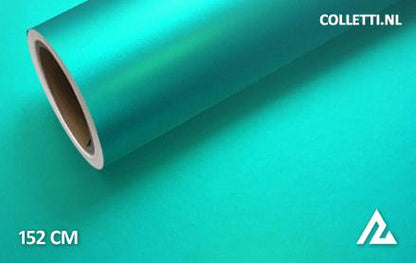 Matt chrome turquoise wrap foil 152CM