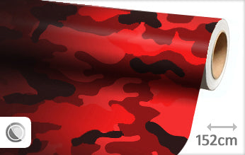 Camouflage red wrap film 152CM