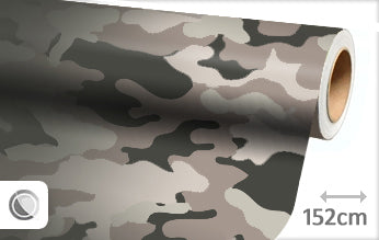 Camouflage grey beige wrap film 152CM