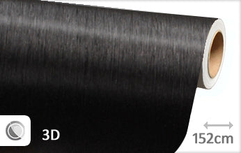 Brushed alu black wrapping foil 152CM