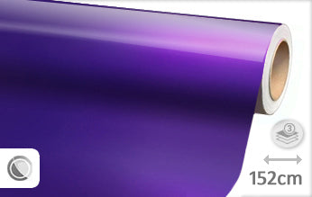 Gloss metallic purple wrap foil 152CM