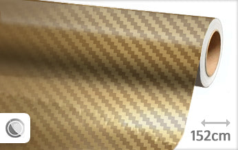 Carbon gold chrome 3D wrapping foil 152CM