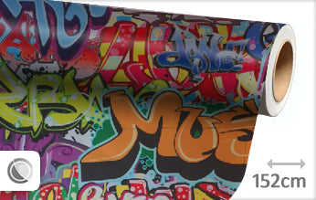 Graffiti color wrapping foil 152CM