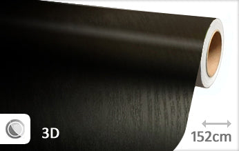 Wood grain print black wrapping foil 152CM